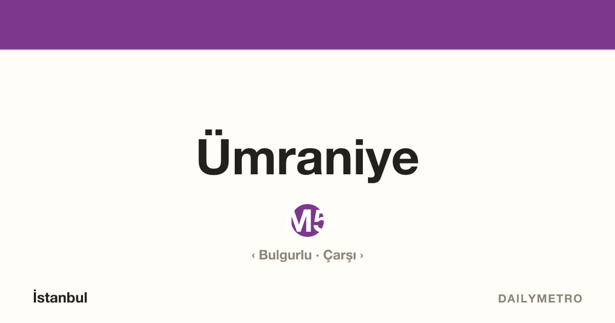 Ümraniye station · Lines M5
