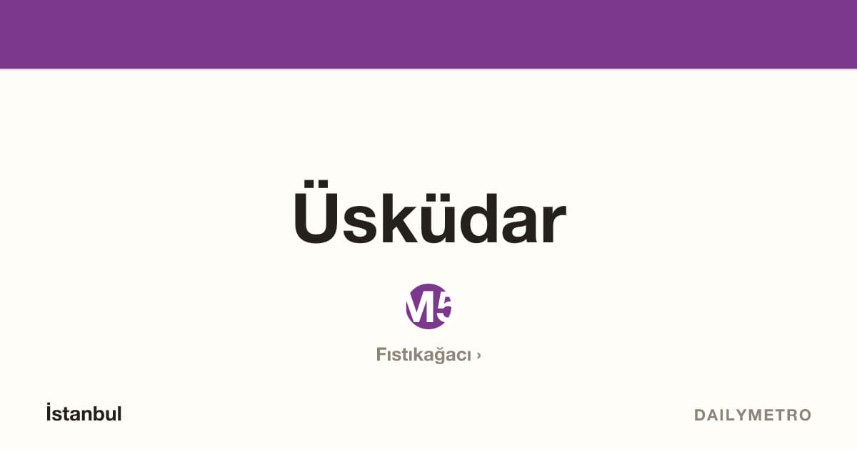 Üsküdar station · Lines M5