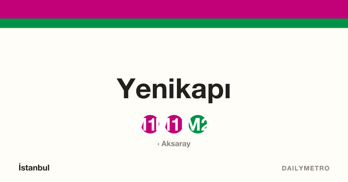 Yenikapı station · Lines M1A, M1B, M2