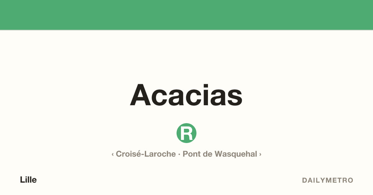 Station Acacias · Lignes R