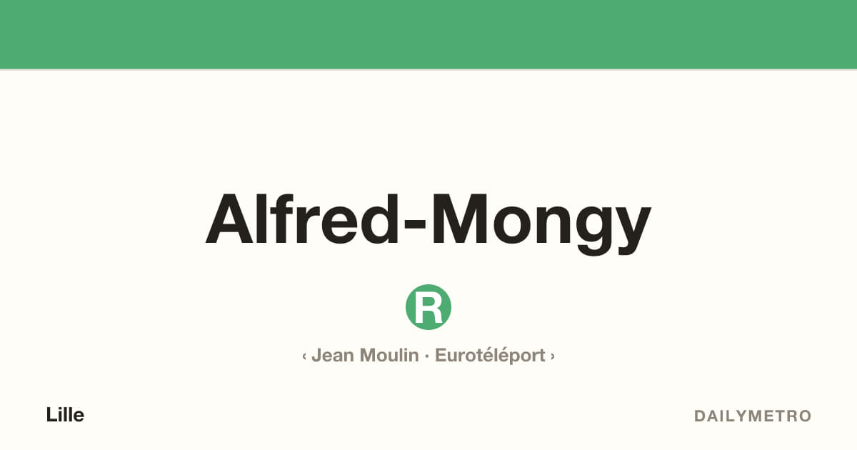 Station Alfred-Mongy · Lignes R