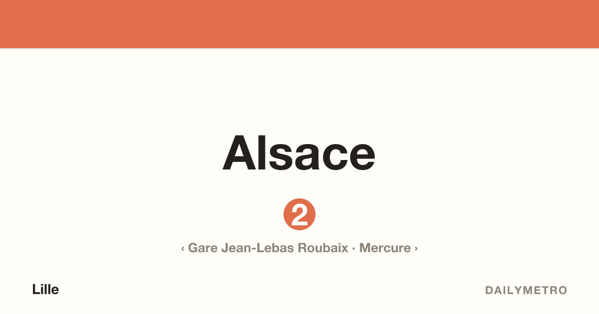 Alsace station · Lines 2