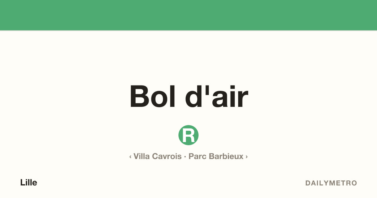 Station Bol d'air · Lignes R