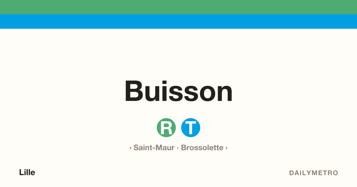 Station Buisson · Lignes R, T