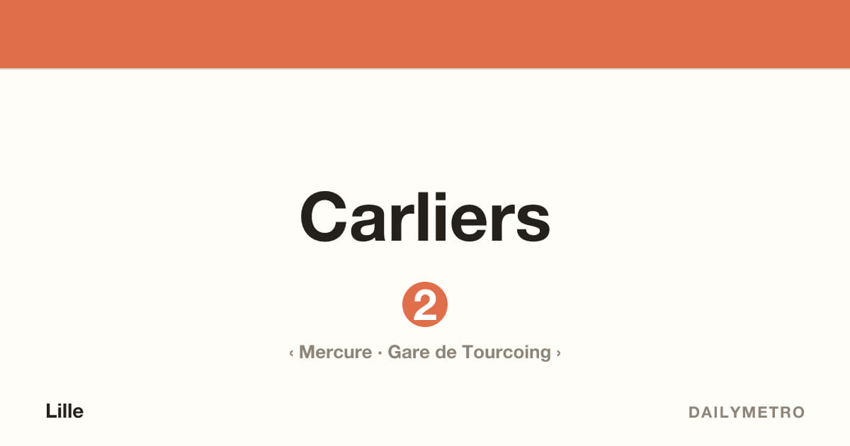 Station Carliers · Lignes 2