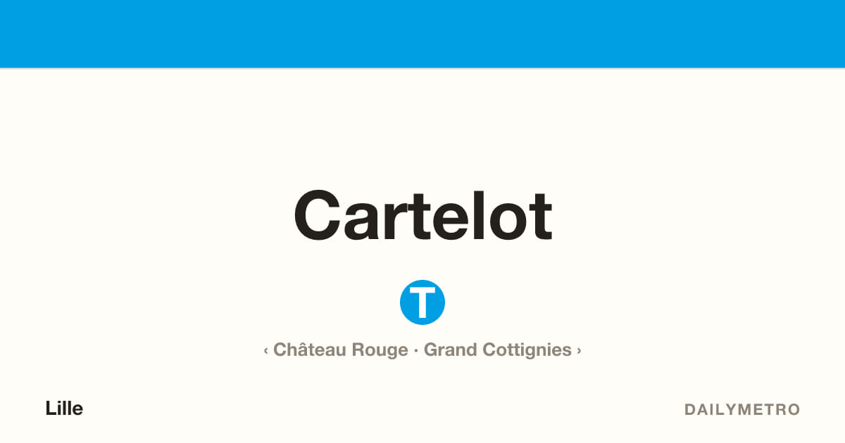 Station Cartelot · Lignes T