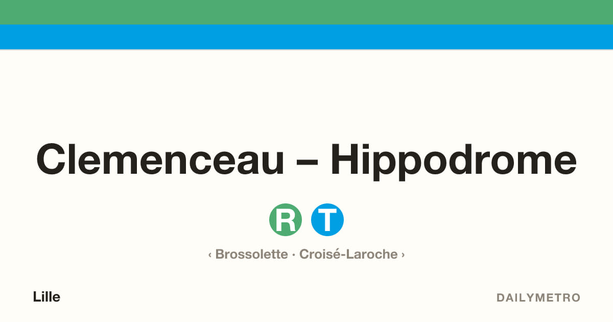 Station Clemenceau – Hippodrome · Lignes R, T