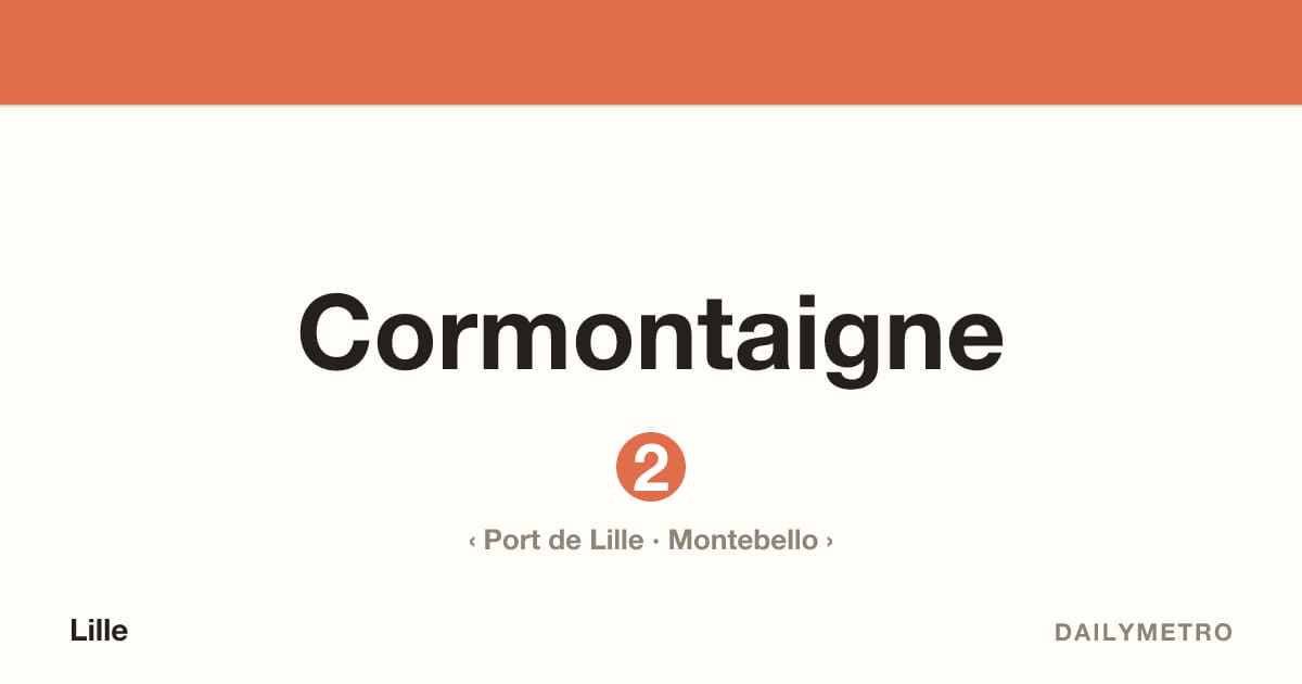 Station Cormontaigne · Lignes 2