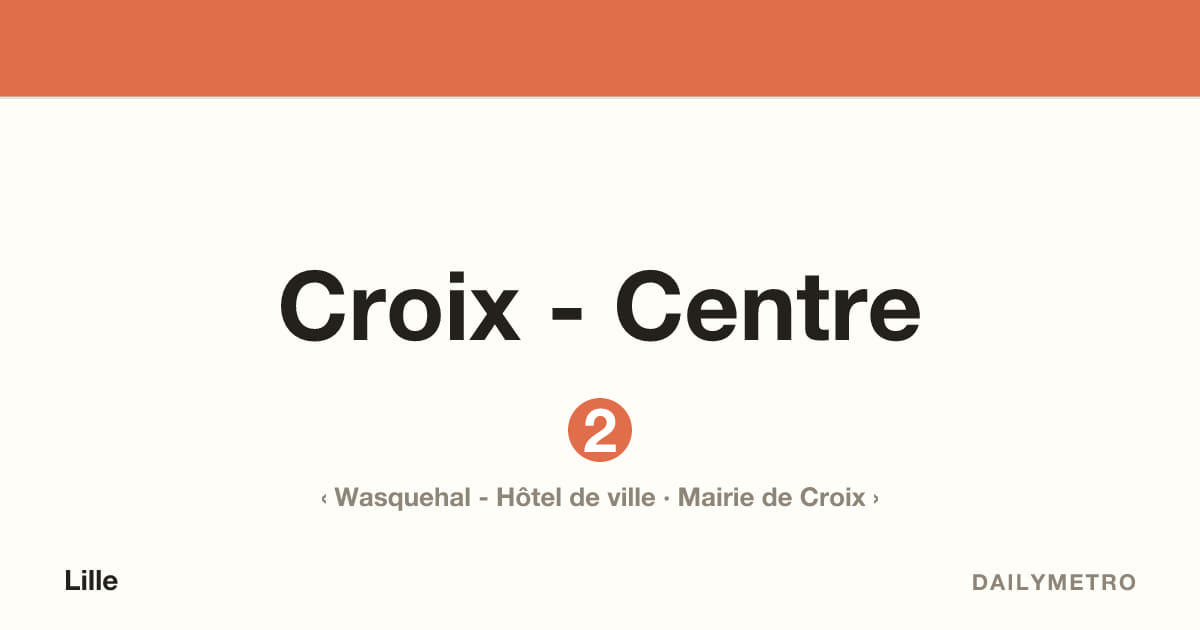 Station Croix - Centre · Lignes 2