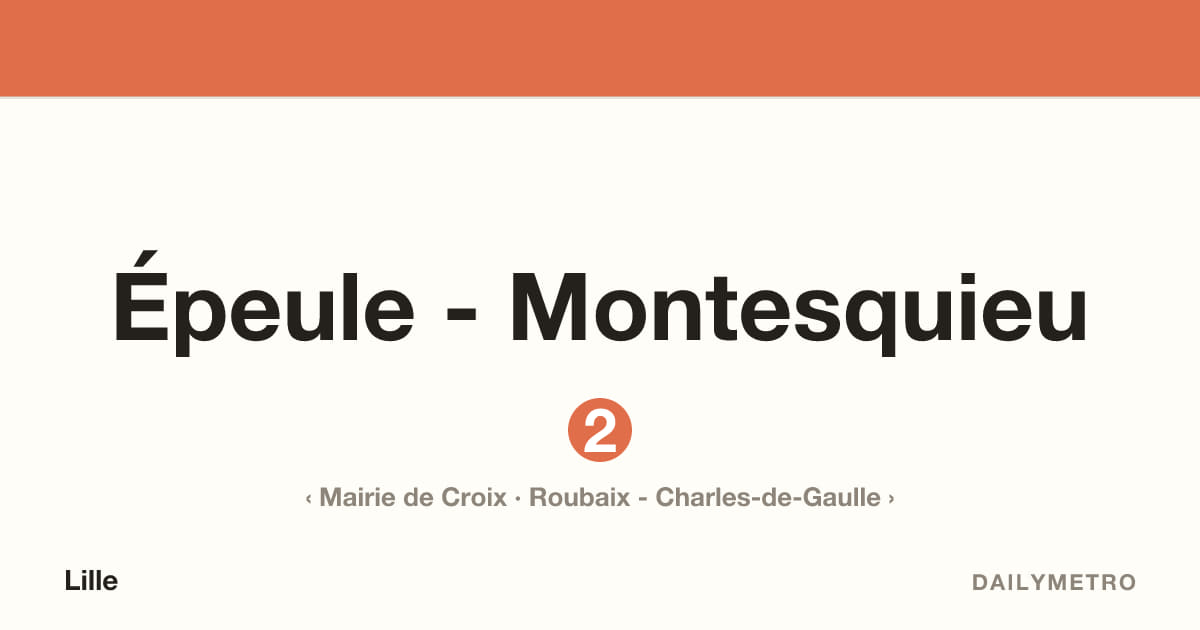 Station Épeule - Montesquieu · Lignes 2