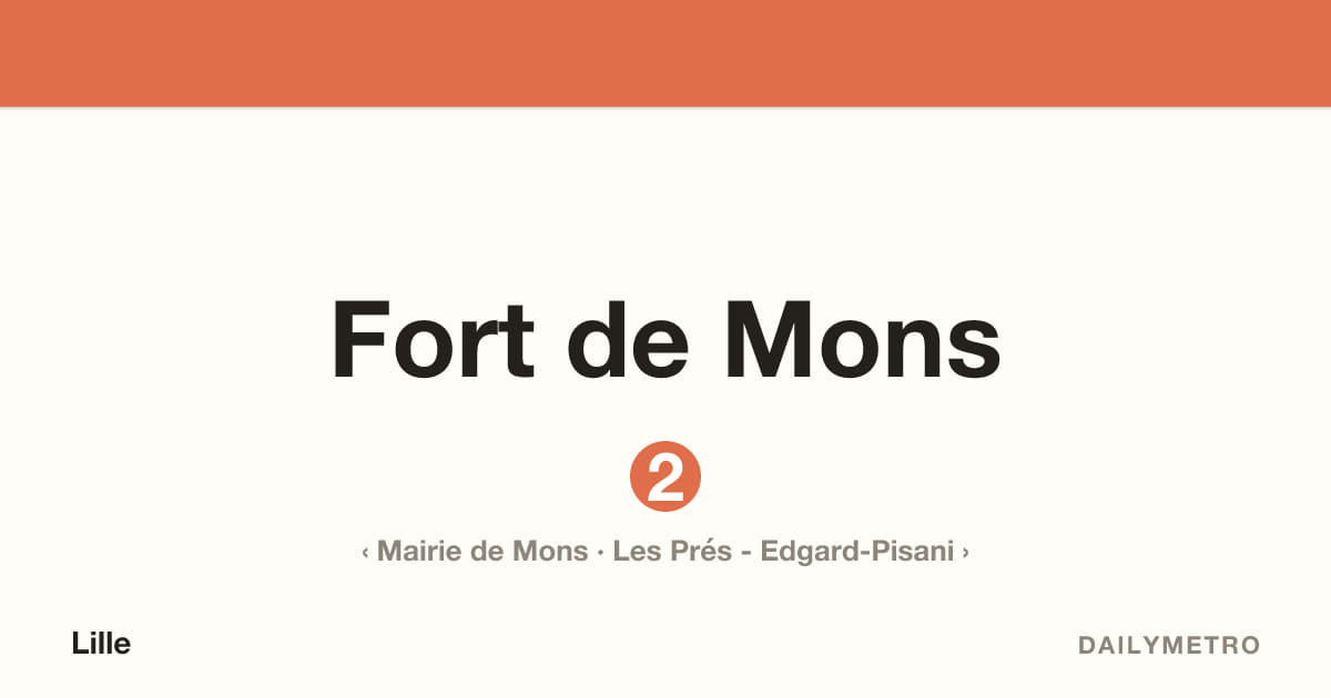 Station Fort de Mons · Lignes 2