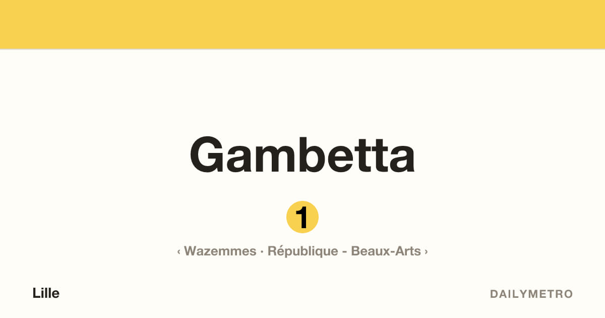 Station Gambetta · Lignes 1