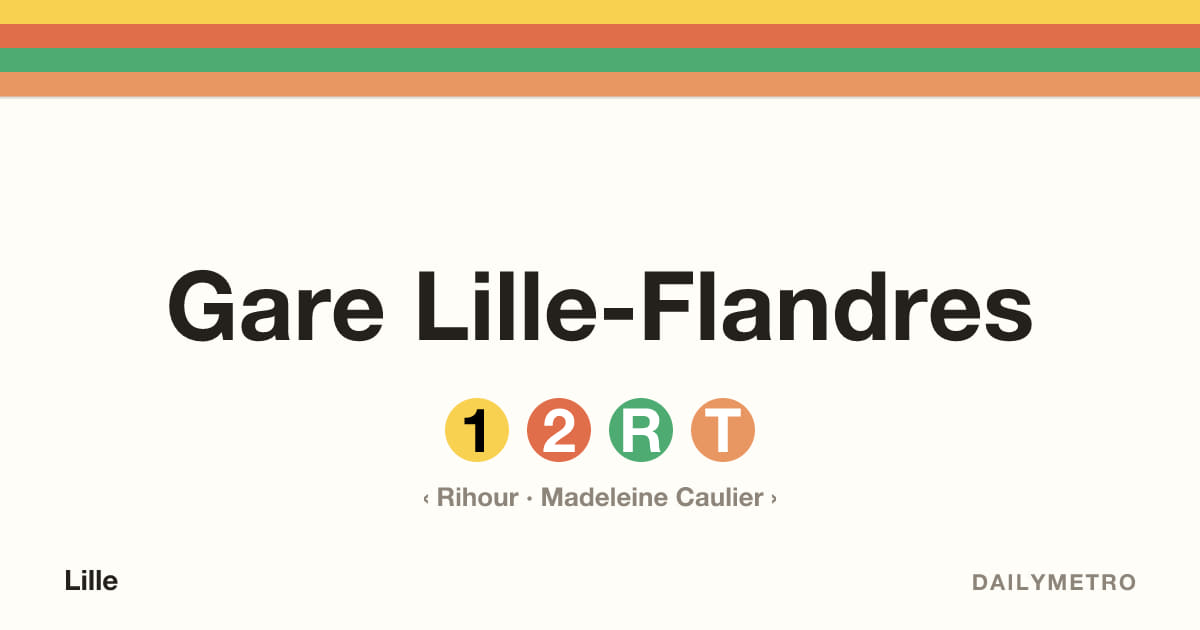 Gare Lille-Flandres station · Lines 1, 2, R, T