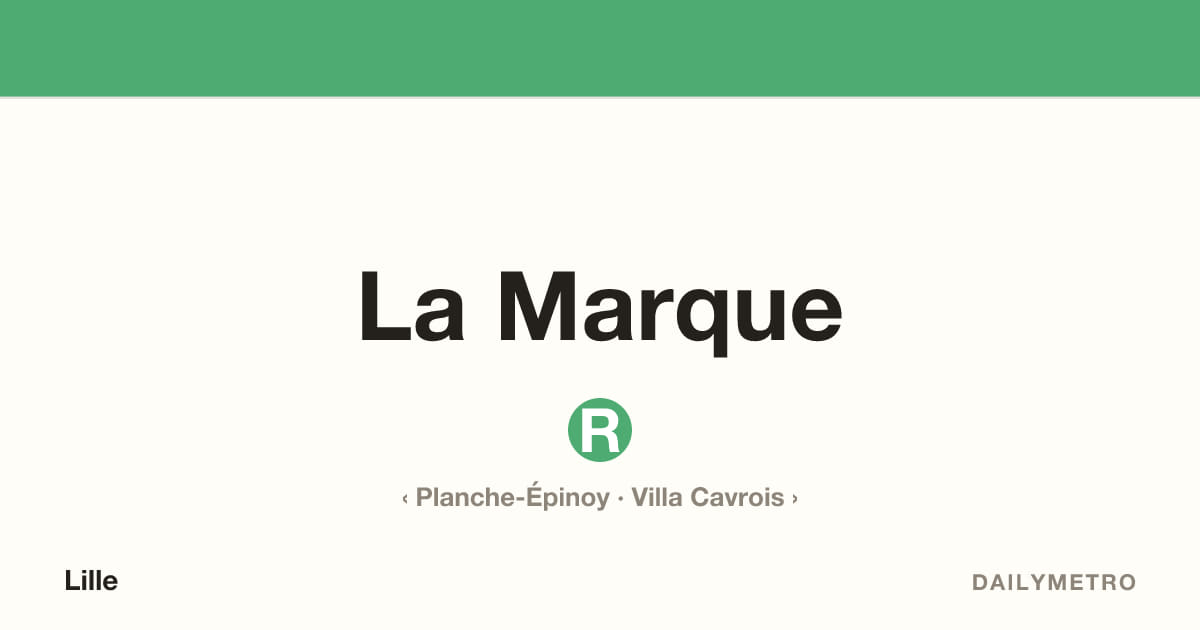 Station La Marque · Lignes R