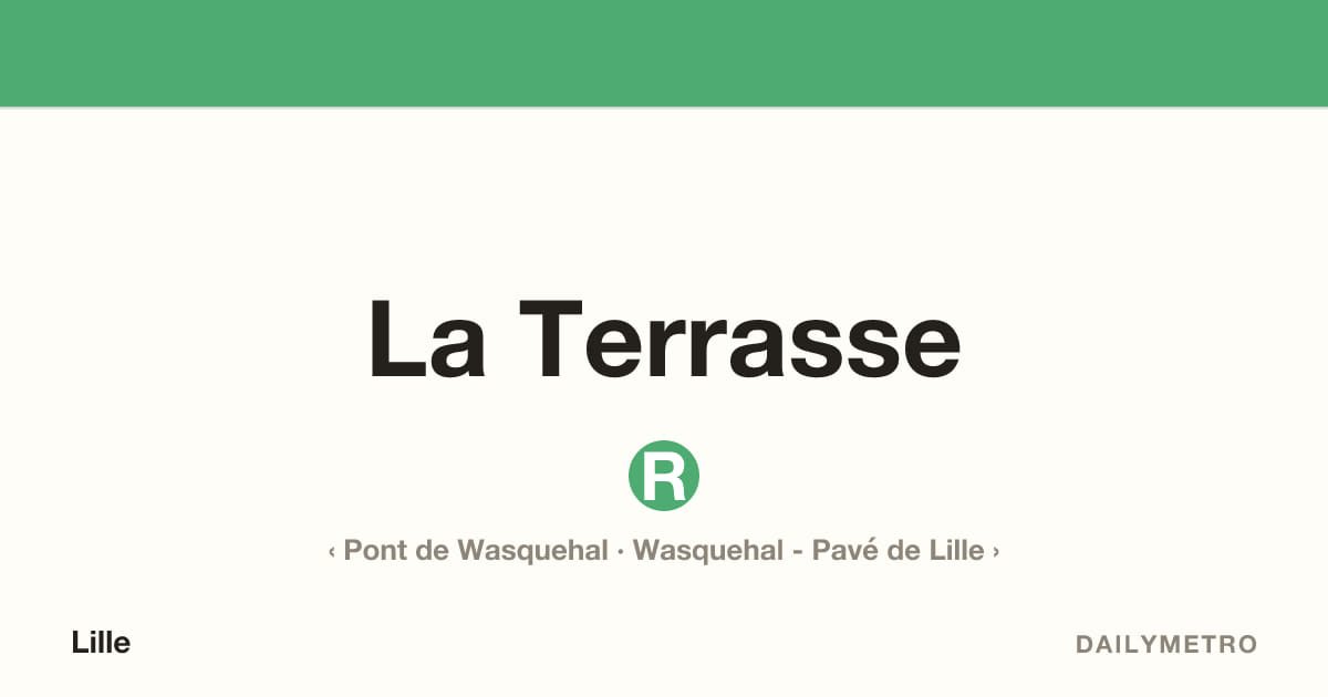 Station La Terrasse · Lignes R