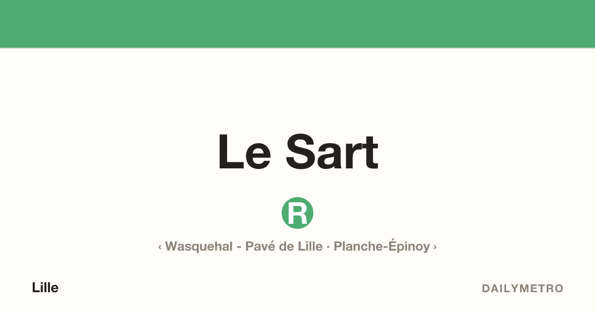 Station Le Sart · Lignes R