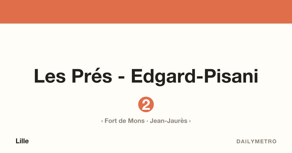 Station Les Prés - Edgard-Pisani · Lignes 2