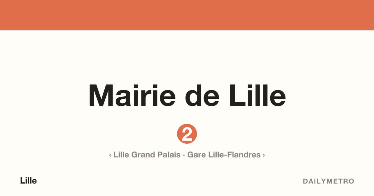 Station Mairie de Lille · Lignes 2