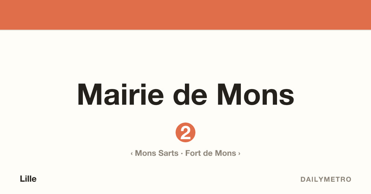 Station Mairie de Mons · Lignes 2