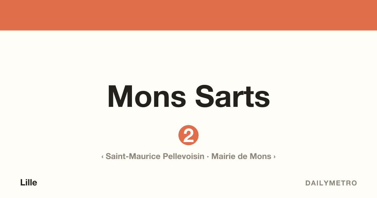 Mons Sarts station · Lines 2