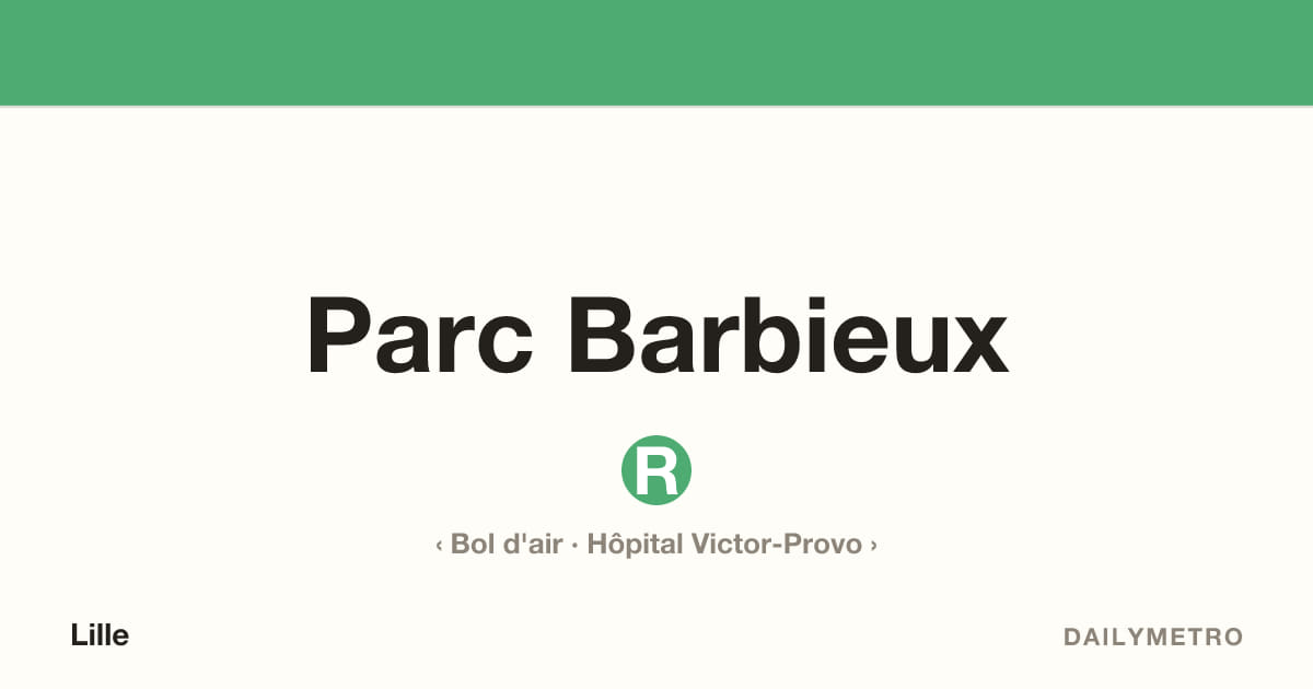 Parc Barbieux station · Lines R