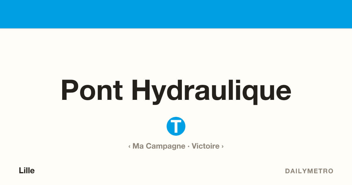 Station Pont Hydraulique · Lignes T