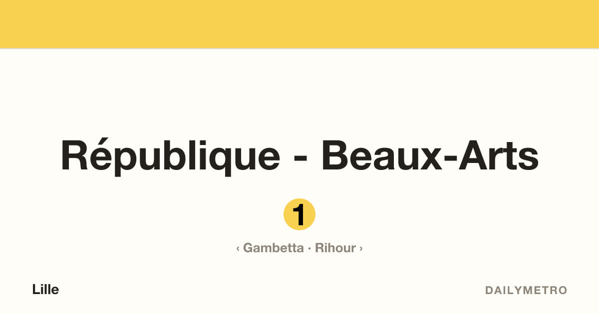 Station République - Beaux-Arts · Lignes 1