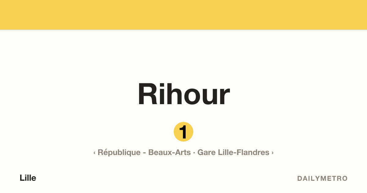 Station Rihour · Lignes 1