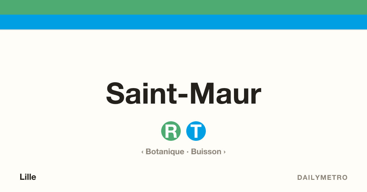 Station Saint-Maur · Lignes R, T