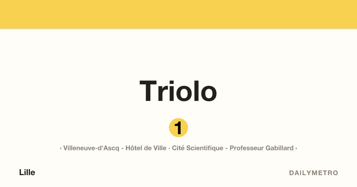 Triolo station · Lines 1