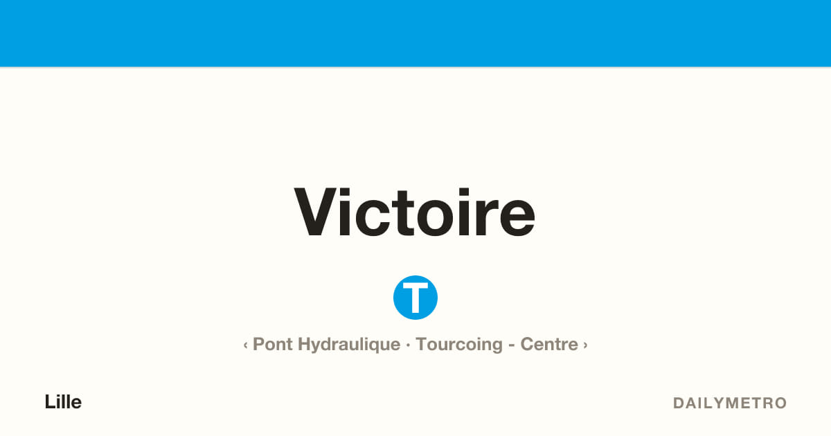Station Victoire · Lignes T