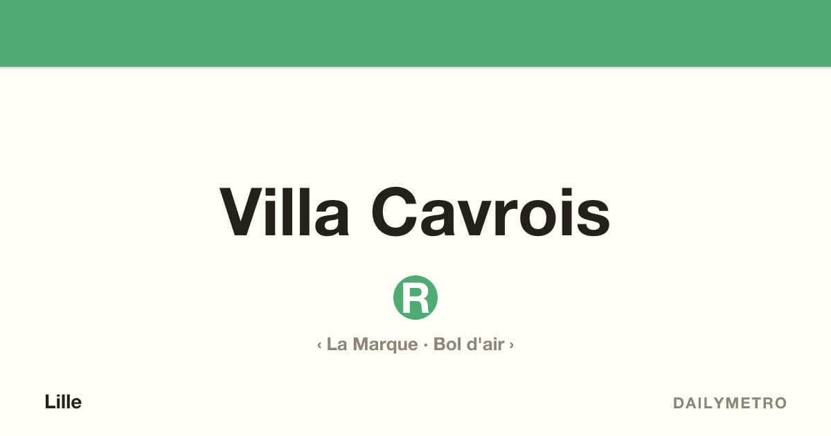 Station Villa Cavrois · Lignes R