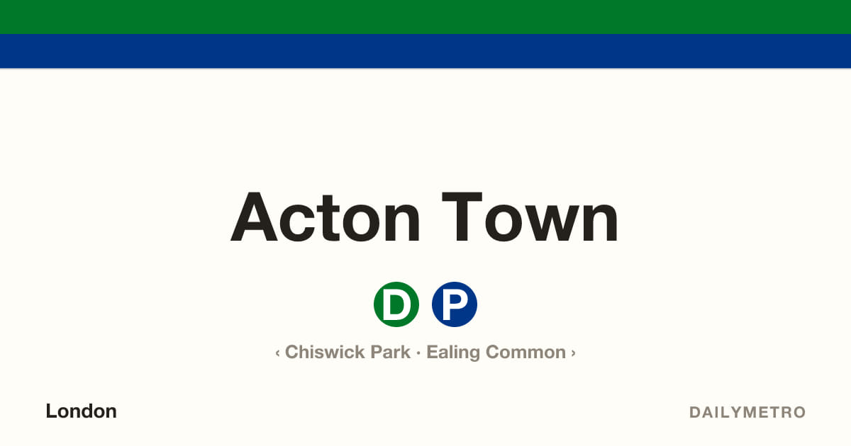Acton Town station · Lines District, Piccadilly