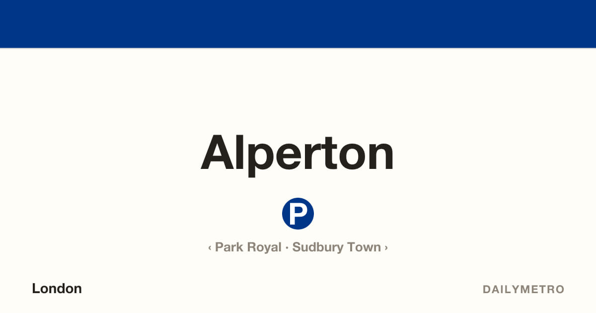 Alperton station · Lines Piccadilly