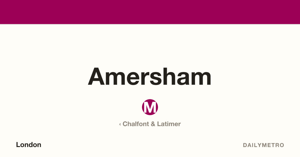 Amersham station · Lines Metropolitan
