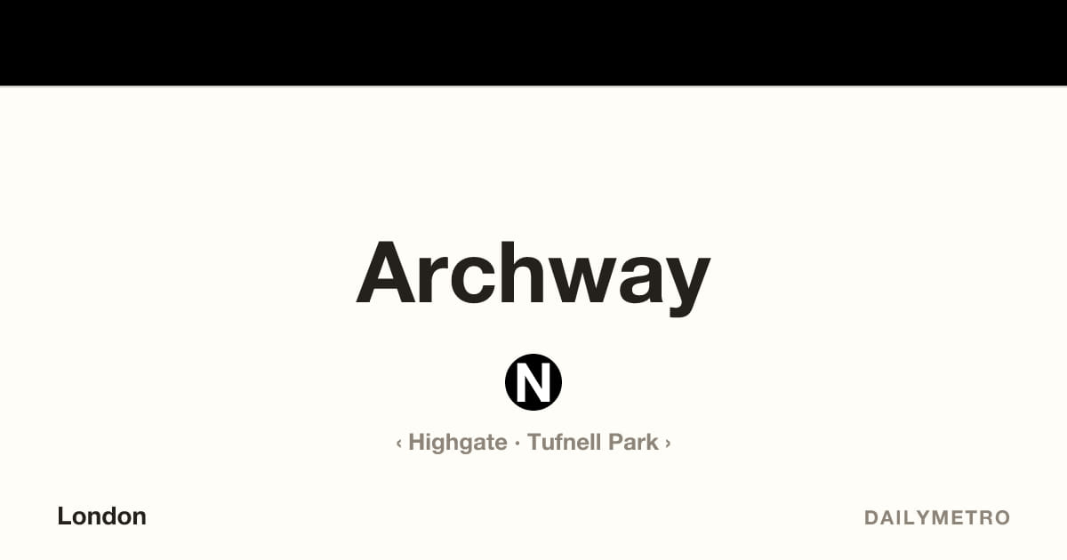Archway station · Lines Northern