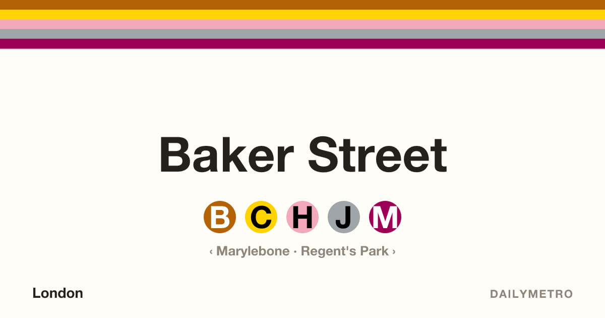 Baker Street station · Lines Bakerloo, Circle, Hammersmith & City, Jubilee, Metropolitan