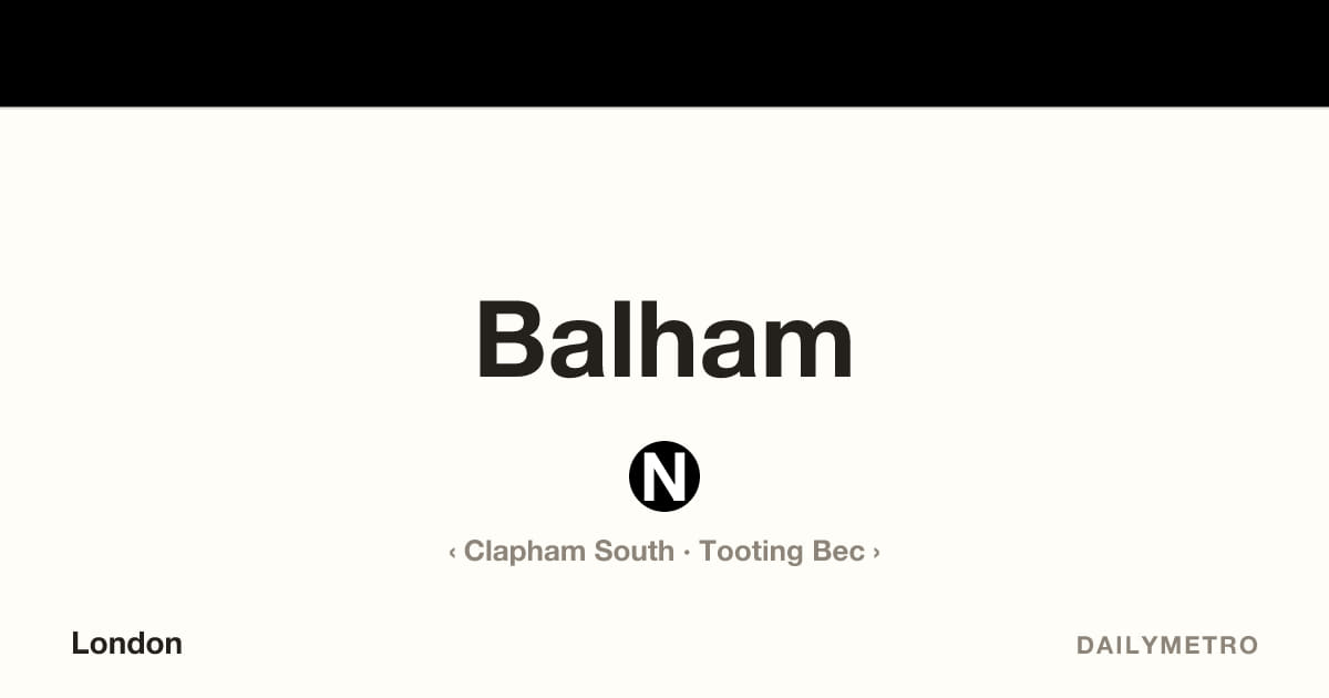 Balham station · Lines Northern