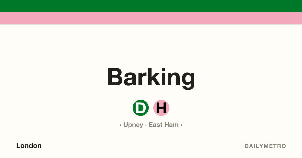 Barking station · Lines District, Hammersmith & City