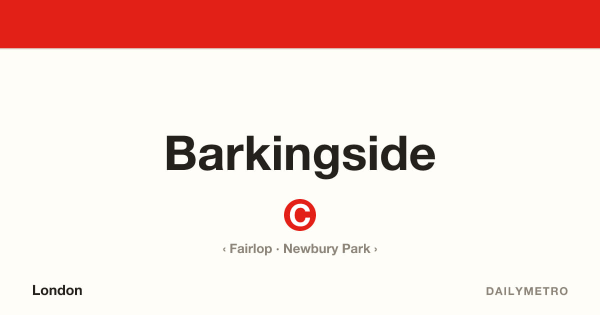 Barkingside station · Lines Central