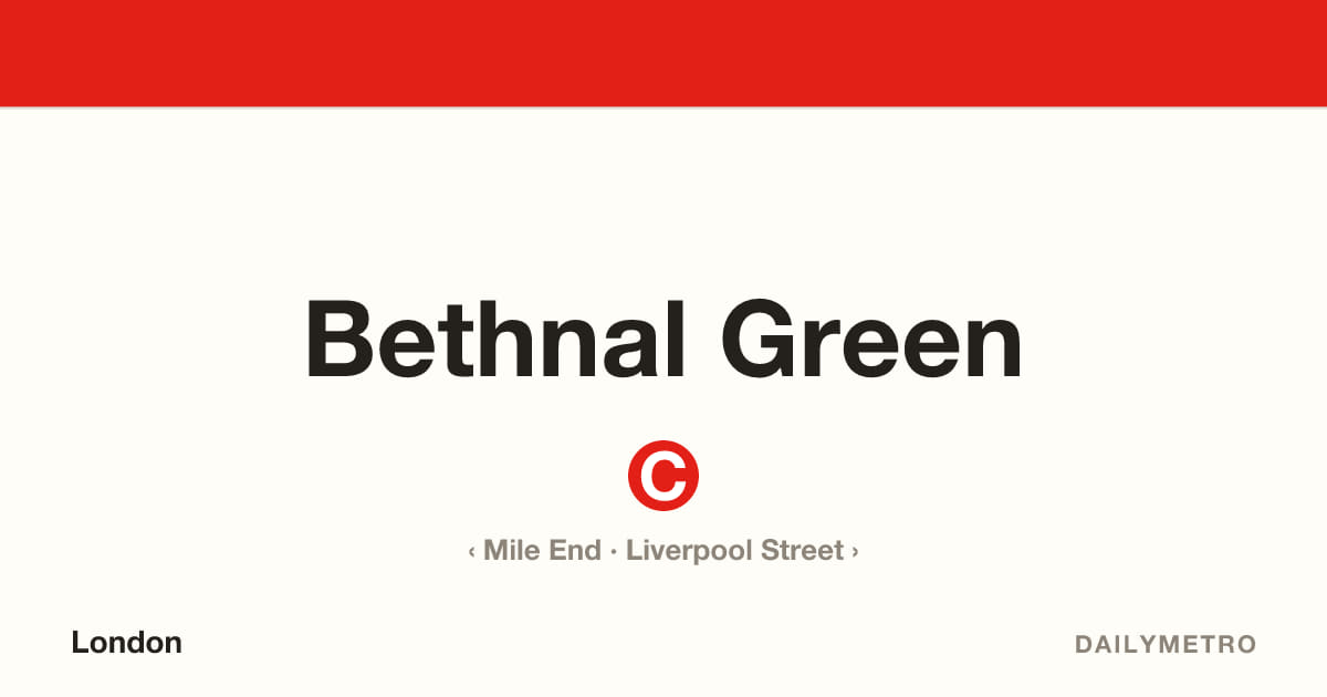 Bethnal Green station · Lines Central