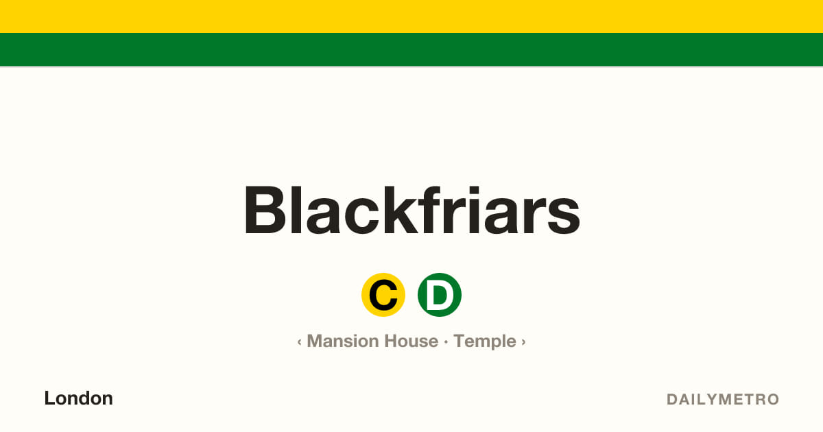 Blackfriars station · Lines Circle, District