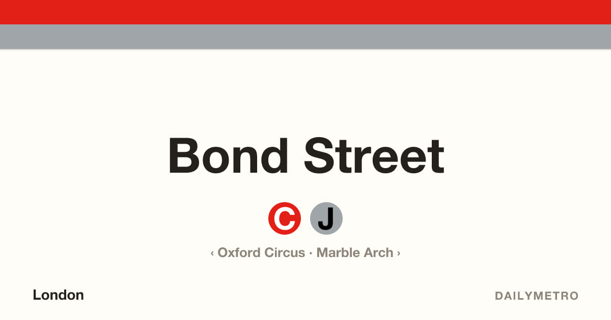 Bond Street station · Lines Central, Jubilee