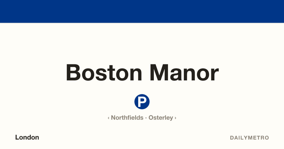 Boston Manor station · Lines Piccadilly
