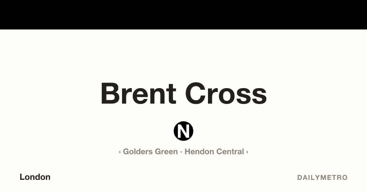 Brent Cross station · Lines Northern