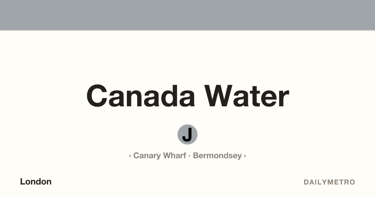 Canada Water station · Lines Jubilee