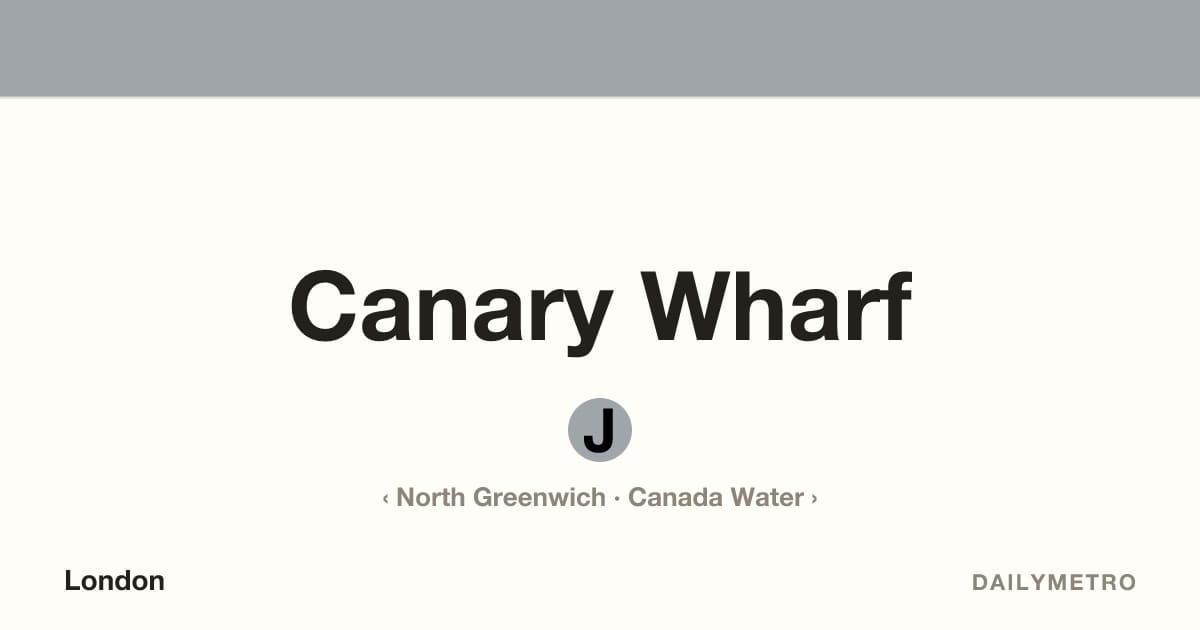 Canary Wharf station · Lines Jubilee