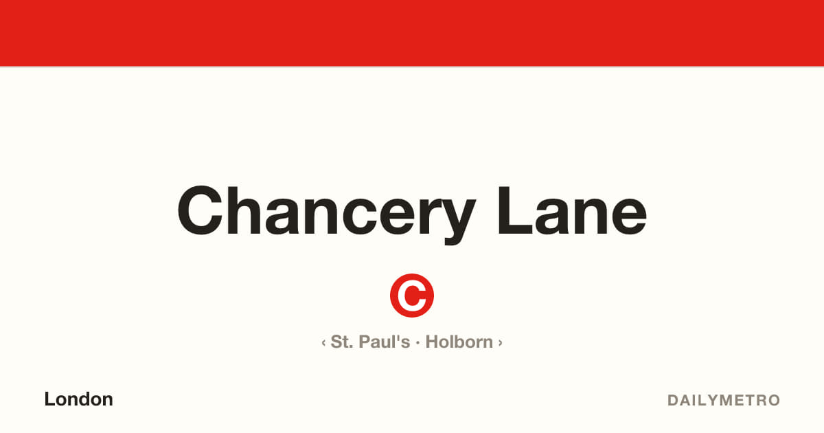 Chancery Lane station · Lines Central