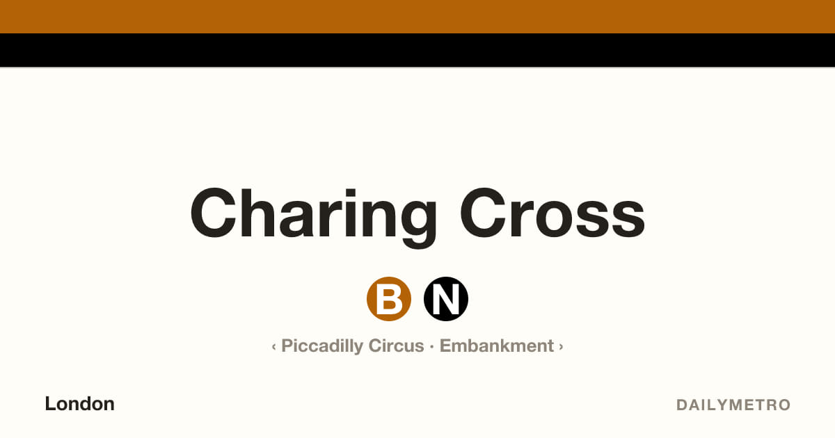 Charing Cross station · Lines Bakerloo, Northern