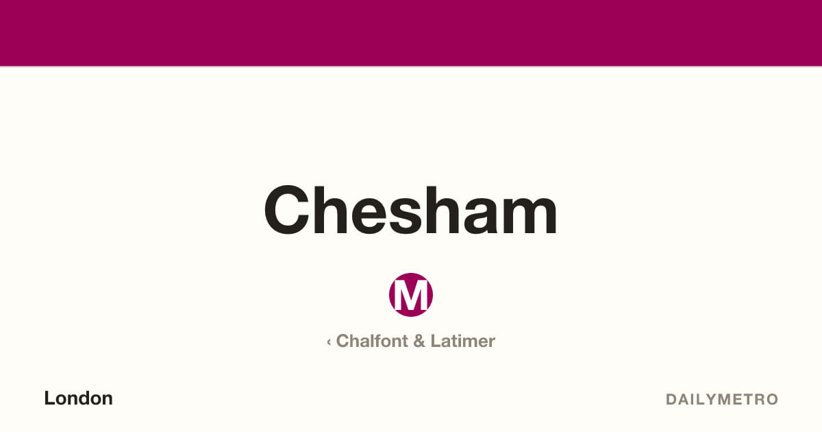 Chesham station · Lines Metropolitan